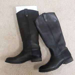 Frye Melissa Button Lugged Tall Boots Smoke sz 9.5